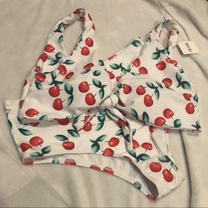 New! KYK Show Fashion Cherry Printing Knot Bikini